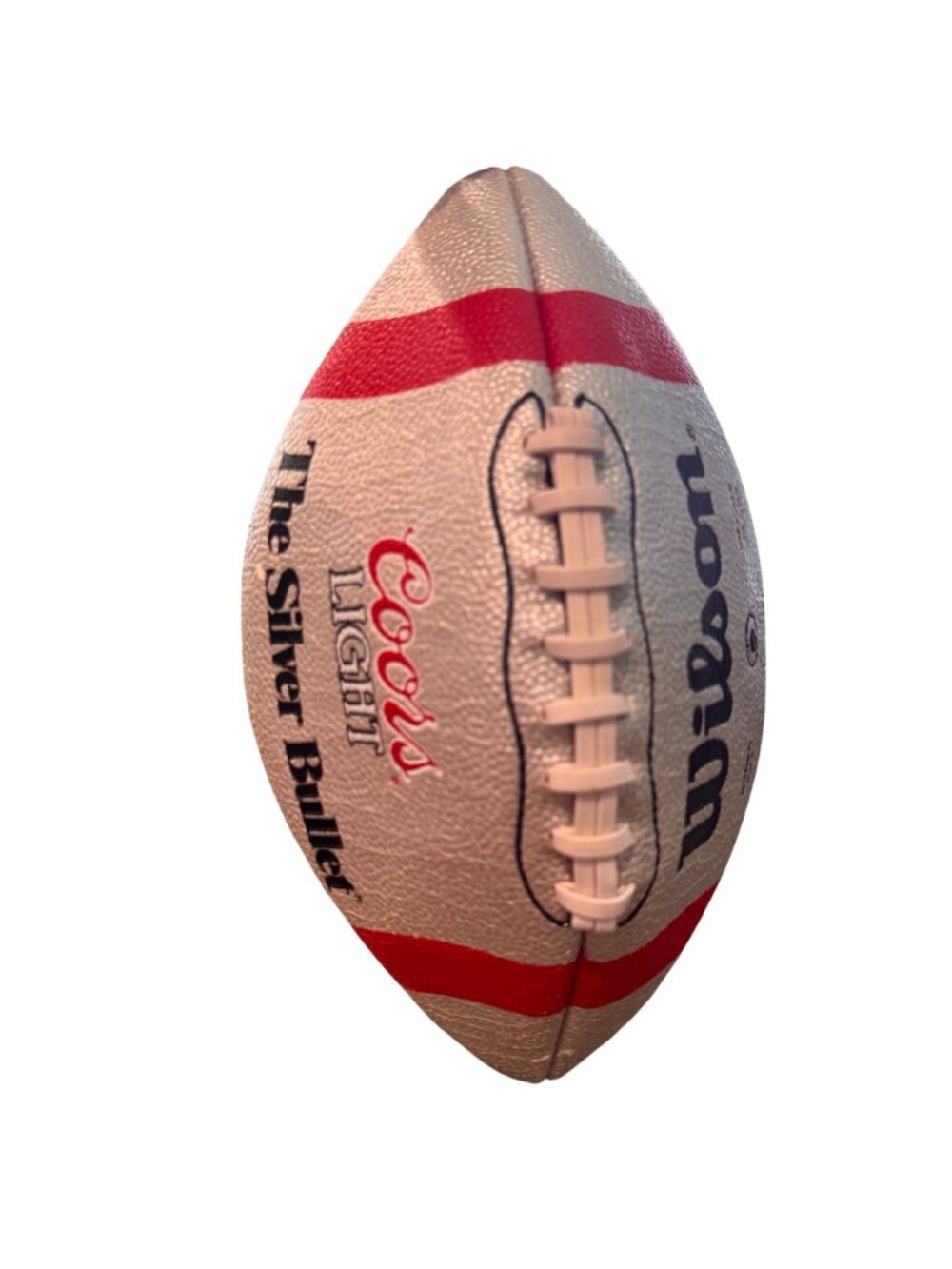 Wilson Coors Light Silver Bullet Football F-1601 Breweriana Beer Korea Vtg 1990s - Picture 4 of 13